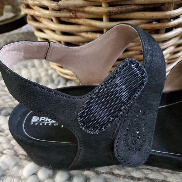 Abeo Gabrielle Black Adjustable Custom 3D Insole Wedge Sandals Women's 10 - Picture 9 of 12